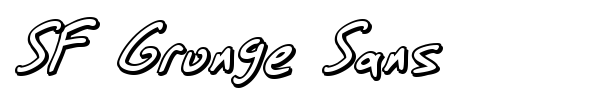 SF Grunge Sans font preview